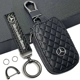 Подарунковий набір №9 для Mercedes-Benz брелок з карабіном і чохол для автоключів