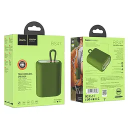 Портативна акустика Hoco Uno sports BT speaker IPX5 BS47 зелена - мініатюра 3