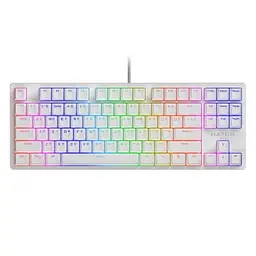 Клавіатура Hator Rockfall 2 TKL Mecha, білий, USB, механічна (перемикачі Aurum Indigo), RGB підсвічування з індивідуальним