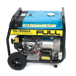 Бензиновий генератор FULL FGL 12000LE, 1-фазний 230 В, 50 Гц, 12 кВА/9,0 кВт, бак 28 л, витрата 3 л/год, ручний/стартер (без АКБ), 720x530x610 мм, 92 кг - мініатюра 4