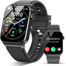 Смарт-годинник STECEi 1.85" HD з Bluetooth-дзвінками, пульсометром, моніторингом сну та 110+ спортивними режимами чорний