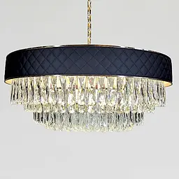 Шкіряна кришталева люстра Art 88205/800BK - мініатюра 4