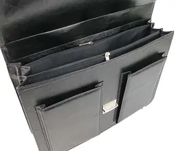Чоловічий портфель зі штучної шкіри Exclusive, Україна чорний - мініатюра 8