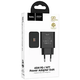 МЗП Hoco N77 Star PD45W (1USB-C) Black - мініатюра 2