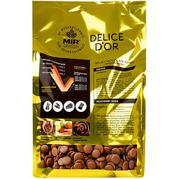 Шоколад молочний Delice D'or М740, 36% калети 2.5 кг - мініатюра 3