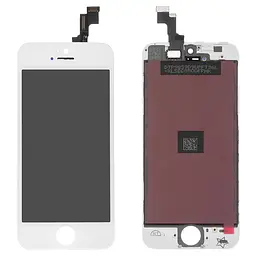 Дисплей для iPhone 5S, iPhone SE, білий, з рамкою, High