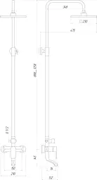 Душова система Globus Lux DS-006A, Хром - мініатюра 5