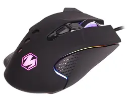 Миша Maxxter McG-9B-I825, Black, USB, оптична (сенсор Instant A825+D26), 800 - 12 800 dpi, 9 кнопок, RGB підсвічування, перемикачі Huano, покриття Soft Touch, 1.8 м - мініатюра 3