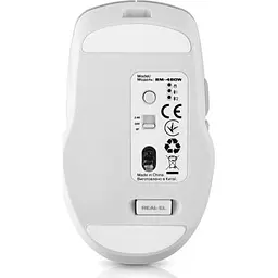 Комп'ютерна мишка Real-El RM-480W Wireless/Bluetooth White (EL123200050) - мініатюра 5