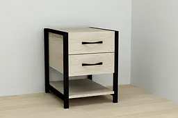 Тумба універсальна Ferrum-decor Вів'єн 2/1 50x41x40 чорний ДСП Дуб Сонома 16мм (FRD-104173) - мініатюра 4