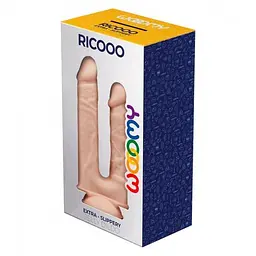 Подвійний фалоімітатор Wooomy Ricooo, 19 см - мініатюра 2