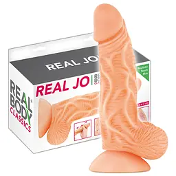 Фалоімітатор на присосці Real Body Real JO 18.5 см тілесний - мініатюра 4