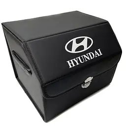 Органайзер саквояж у багажник Hyundai 38 x 31 x 29 см Еко-шкіра Чорний 1 шт
