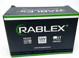 Акумулятор свинцево-кислотний Rablex RB1209 акумуляторна батарея 12V-9A 9000мah - мініатюра 5