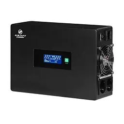 Високочастотний інвертор 600VA/600W Kraft KRF-SAVR600VA/600W-12V під зовнішній акумулятор (42-00112) - мініатюра 1