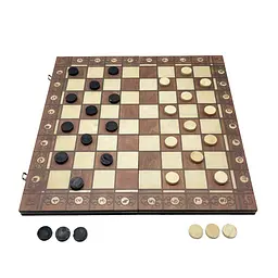 Набір настільних ігор "Шахи, нарди, шашки 3 в 1" Set1 NE-LG-11 ігрове поле 40х40 см - мініатюра 9