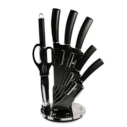 Набір ножів на підставці 8 предметів Berlinger Haus Black Silver Collection (BH-2565)