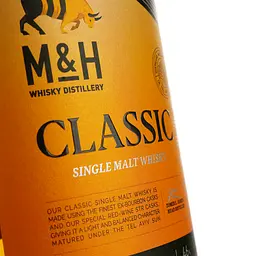 Віскі M&H Classic Single Malt Whisky 46% 0.7 л в подарунковій коробці - мініатюра 4