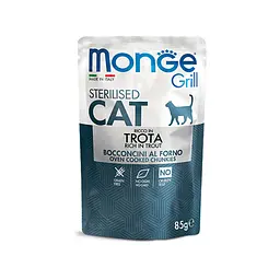 MONGE CAT GRILL Sterilised із фореллю для стерилізованих кішок 85 гр