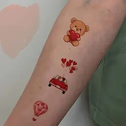 Набір тимчасових тату Любов № 1 Love-tattoo-mini-set-1-10, 12 х 7 см 10 шт - мініатюра 4