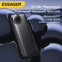 Павербанк Essager Heteromypil 30000 mAh 22.5W (ES-D016), чорний - мініатюра 4