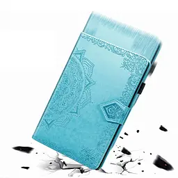Шкіряний чохол Art Case з візитницею для Samsung Galaxy Tab S7+ Блакитний - мініатюра 3