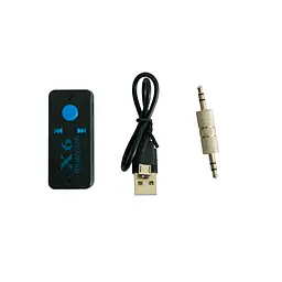 Bluetooth адаптер X-6, автомобільний AUX ресивер, бездротовий приймач, handsfree, чорний - мініатюра 4