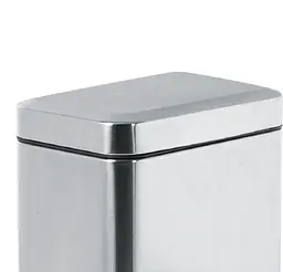 Відро для сміття Zerix Sansa-TC0105 SS Color з плавним закриттям, прямокутне, 5 л, нержавійка (ZX5893) - мініатюра 3