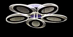Люстра стельова LED Splendid Ray LK28963/5, 156W, хром/білий, димер, сучасний стиль для дому