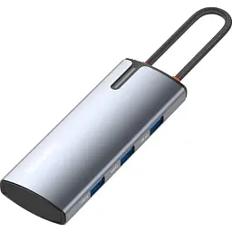 USB-хаб ColorWay USB-C 3xUSB-A 3.0 HDMI 4K USB-C PD 100W Dark Grey (CW-HUB01)