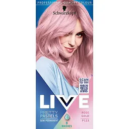 Тимчасова фарба для волосся Schwarzkopf Live Pretty Pastels P123 Rose Gold  - мініатюра 2