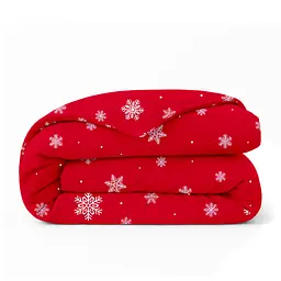 Дитяча постільна білизна фланель Cosas SNOWFLAKES CRANBERRY CS3 110х140см (Flannel_SnowflakesCranberry_El80-01Snow_140) - мініатюра 3