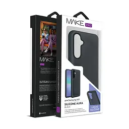 Чохол MAKE Samsung A37 Silicone Aura Black - мініатюра 3