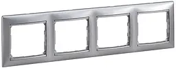 Рамка 4 пости Valena Classic алюміній Legrand osv0002066