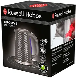 Russell Hobbs Електрочайник 26382-70 Groove, сірий - мініатюра 8