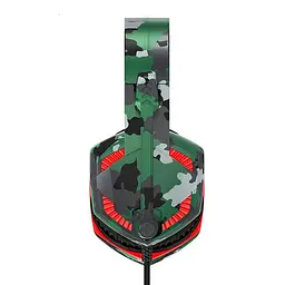 Дротова ігрова гарнітура Hoco Gaming headphones Hi-Res ESD08, USB, 2x3.5mm, 2m, Camouflage-Green - мініатюра 3