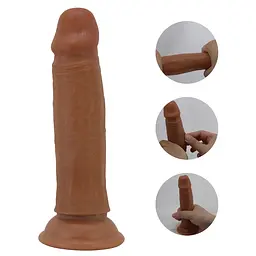 Фалоімітатор PRETTY LOVE QUENTIN 7.2(184mm) Sliding Skin Series TPR, Suction base Bendable PRETTY LOVE BW-008126LP 103598 - мініатюра 9