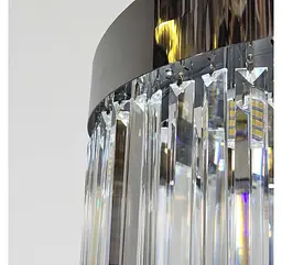 Підвісна люстра Artlight P809/600CH на 9 ламп E14 з прозорими скляними підвісами - мініатюра 3