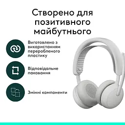 Bluetooth-гарнітура Logitech Zone Wireless 2 ES Off-White (981-001508) - мініатюра 10