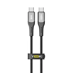 Кабель для заряджання та обміну даними USB Yoki YK-SO15 SOLID Series Type-C to Type-C 60W 3A/20V 0.25 м Чорный