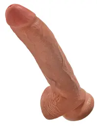 Фалоімітатор Pipedream Cock 9 Inch With Balls, 23 см (коричневий) - мініатюра 3