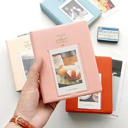 Фотоальбом для Fujifilm Instax Mini 64 фото Альбом для Mini (8, 9, 12, 11, 40, 99, evo, link), рожевий  - мініатюра 7