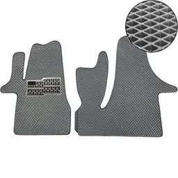 Килимки в салон EVA для Volkswagen T5 / T6 2003-2015 (Металевий підп'ятник) Сірі 2 шт