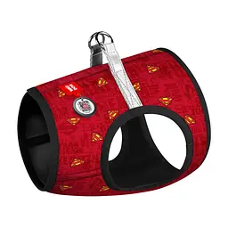 Шлея для собак WAUDOG Clothes з QR паспортом "Супермен червоний" XS1 (1001-4007)