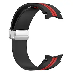 Ремінець для Samsung Galaxy Watch 6 - чорно-червоний ширина кріплення 20мм силікон Watchbands Cls-line (W16-3WB612111106) - мініатюра 4
