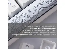 Клавіатура Ducky OnOne 3 SF Cherry MX Brown RGB UA USB White (DKON2167ST-BUAPXPWWWSC1) - мініатюра 7