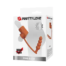 Насадка на пеніс Pretty Love Rilley 18.2 см тілесний - мініатюра 4