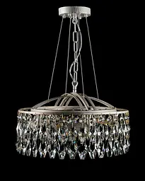 Кришталева люстра Crystal для спальні Splendid Ray L88106/400/5 WT+GD біле золото 5 ламп E14 діаметр 40 см - мініатюра 2