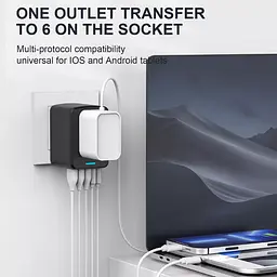 Універсальний адаптер Otravel для подорожей чорний 30W SL-207 - мініатюра 7