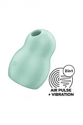 Вакуумний кліторальний стимулятор з вібрацією Satisfyer Pro To Go 1 м'ятний - мініатюра 6